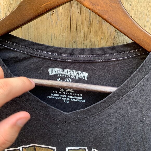 True Religion BIG LOGO T Shirt Large - Picture 2 of 3